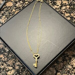 Juicy Couture Gold Heart Key Pendant Necklace-BRAND NEW